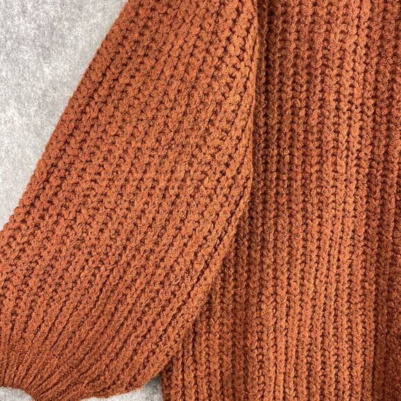 Anthropologie Maeve Naomi Sweater Cardigan Womens Large Brown Hooded Chunky Knit - Picture 13 of 16